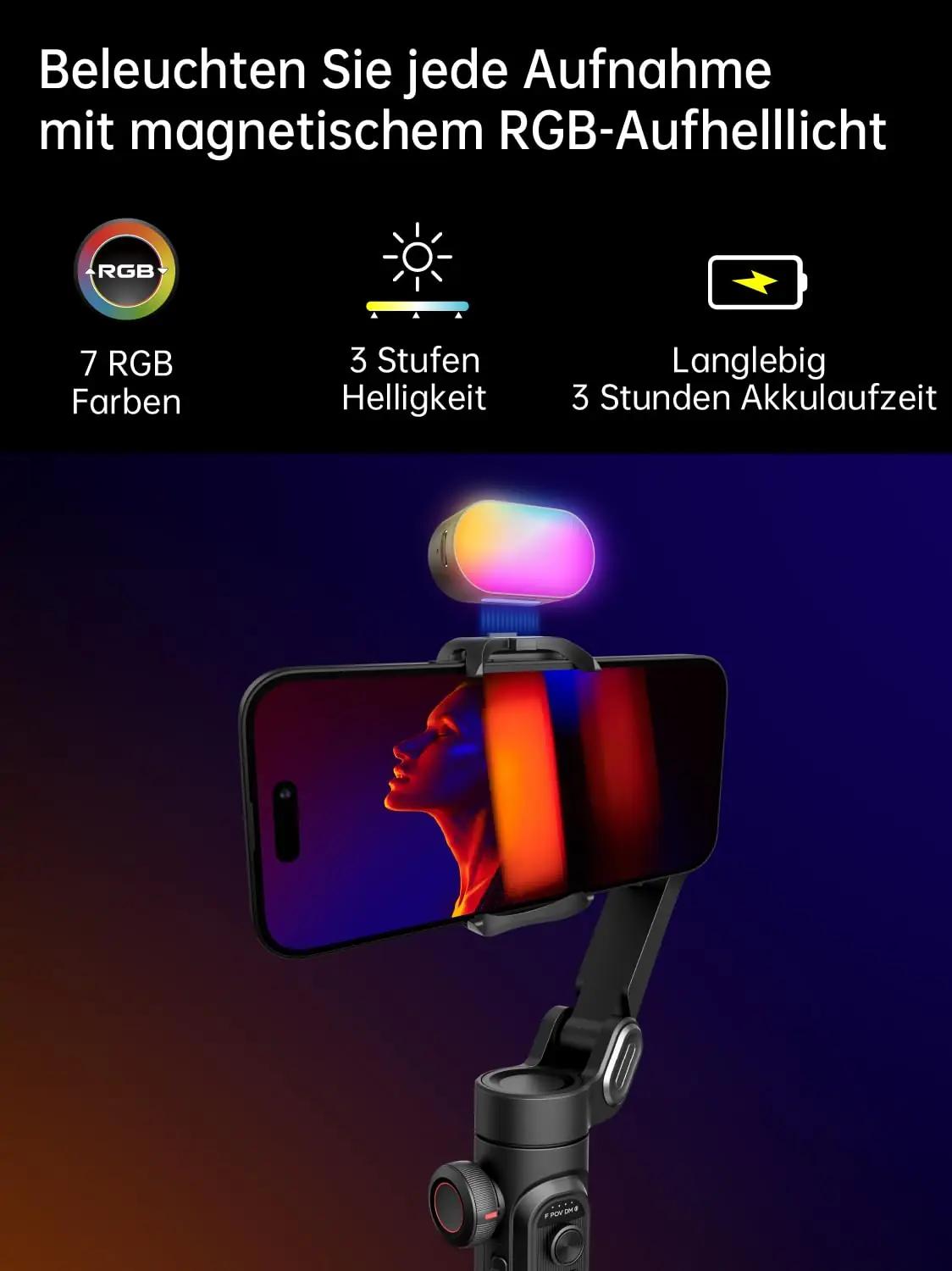 AOCHUAN nutikas 3-teljeline telefonistabilisaator – detailne vaade