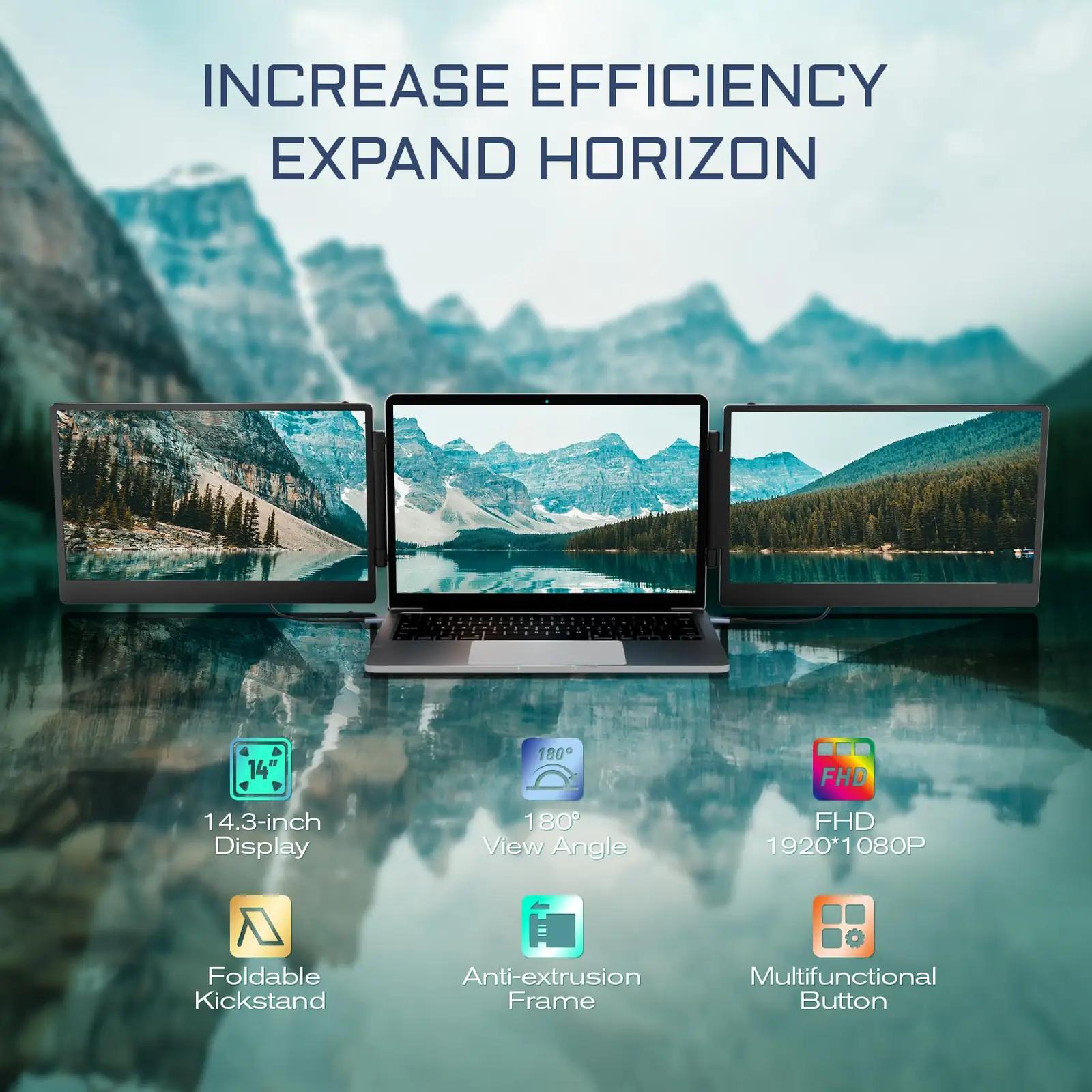 Teamgee 14″ kaasaskantav 1080P IPS ekraani laiendus kaasaegsele – pakend ja tarvikud