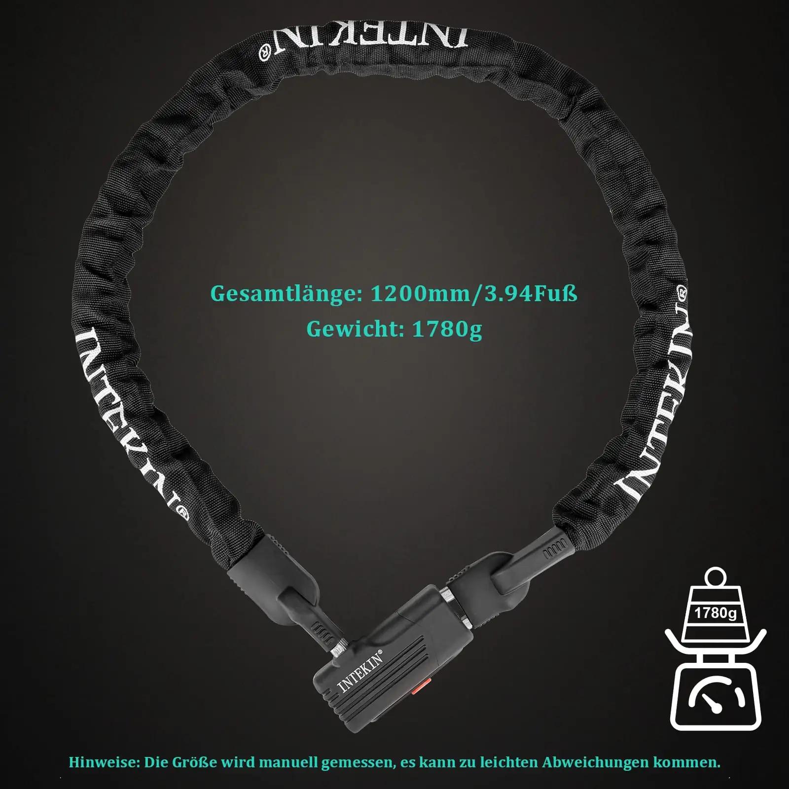 INTEKIN tugev 8 mm ketilukk 120 cm – turvaline kaitse rattale – kasutusnäide