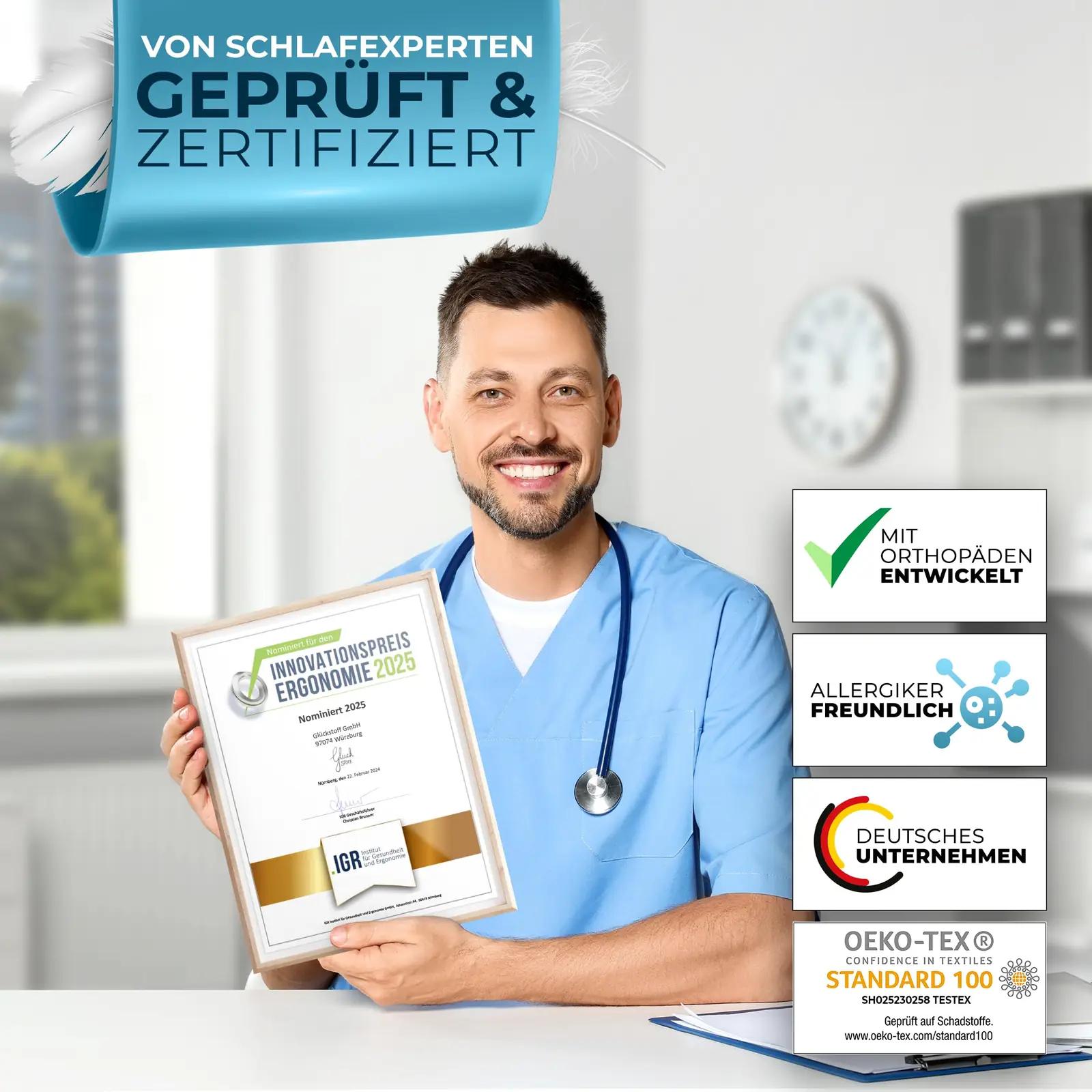 Glückstoff ortopeediline mäluvahtpadi – ergonoomiline kaelatoetus – pilt 6