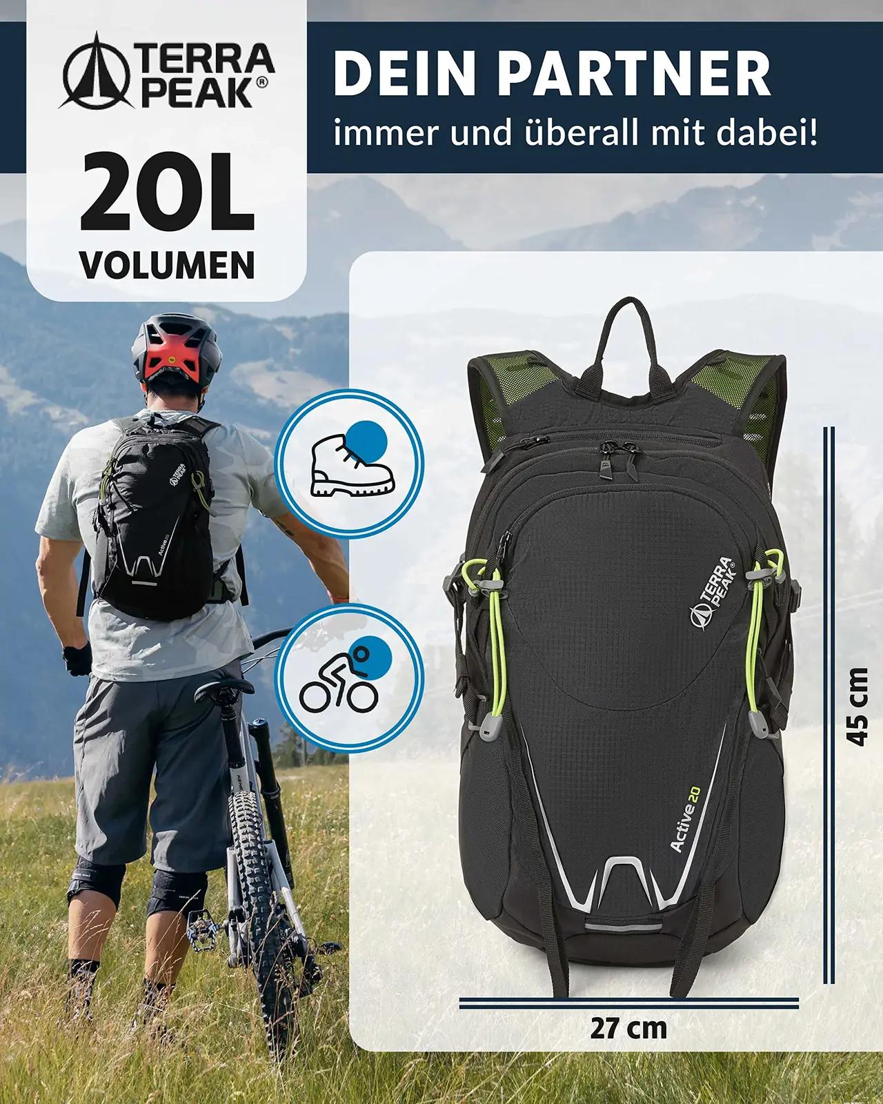 Terra Peak ACTIVE-20 seljakotid ja aksessuaarid – detailne lähivaade