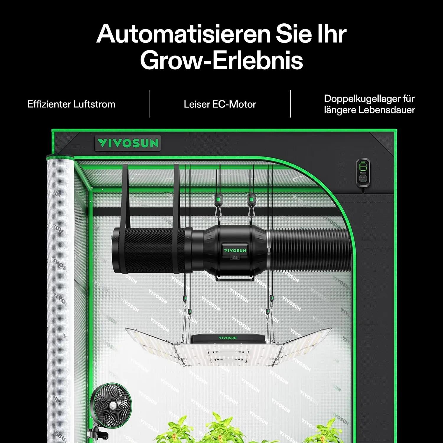 VIVOSUN VSV-AZT6 ventilatsiooniseadmed – detailne lähivaade