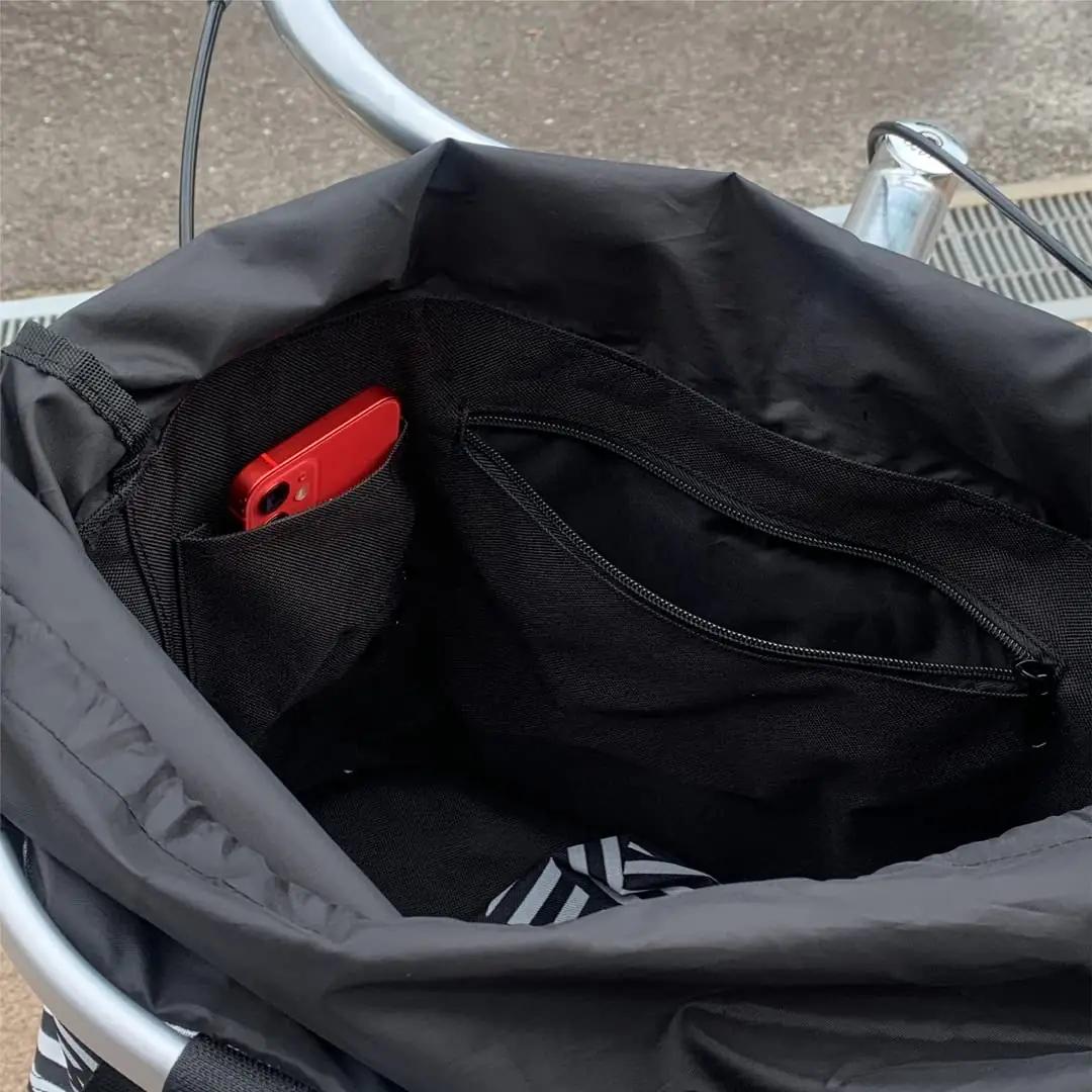 KlickFix kerge kokkuvoldiv korv jalgrattale – must, 15 l – lisavaade