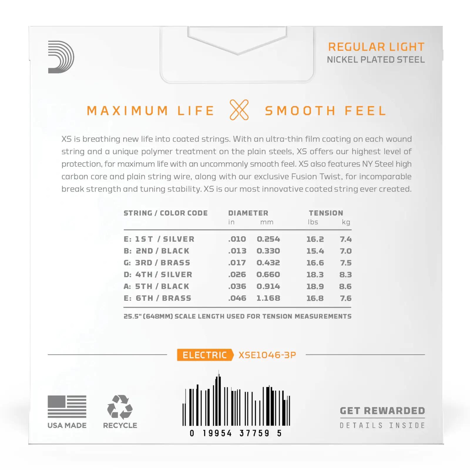 D'Addario XSE1046-3P keeltestid – detailne lähivaade