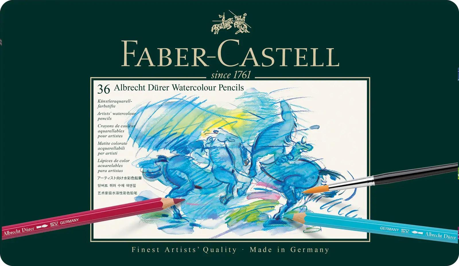 Faber-Castell akvarellpliiatsid 36 tk — kvaliteetne puidust – detailne vaade