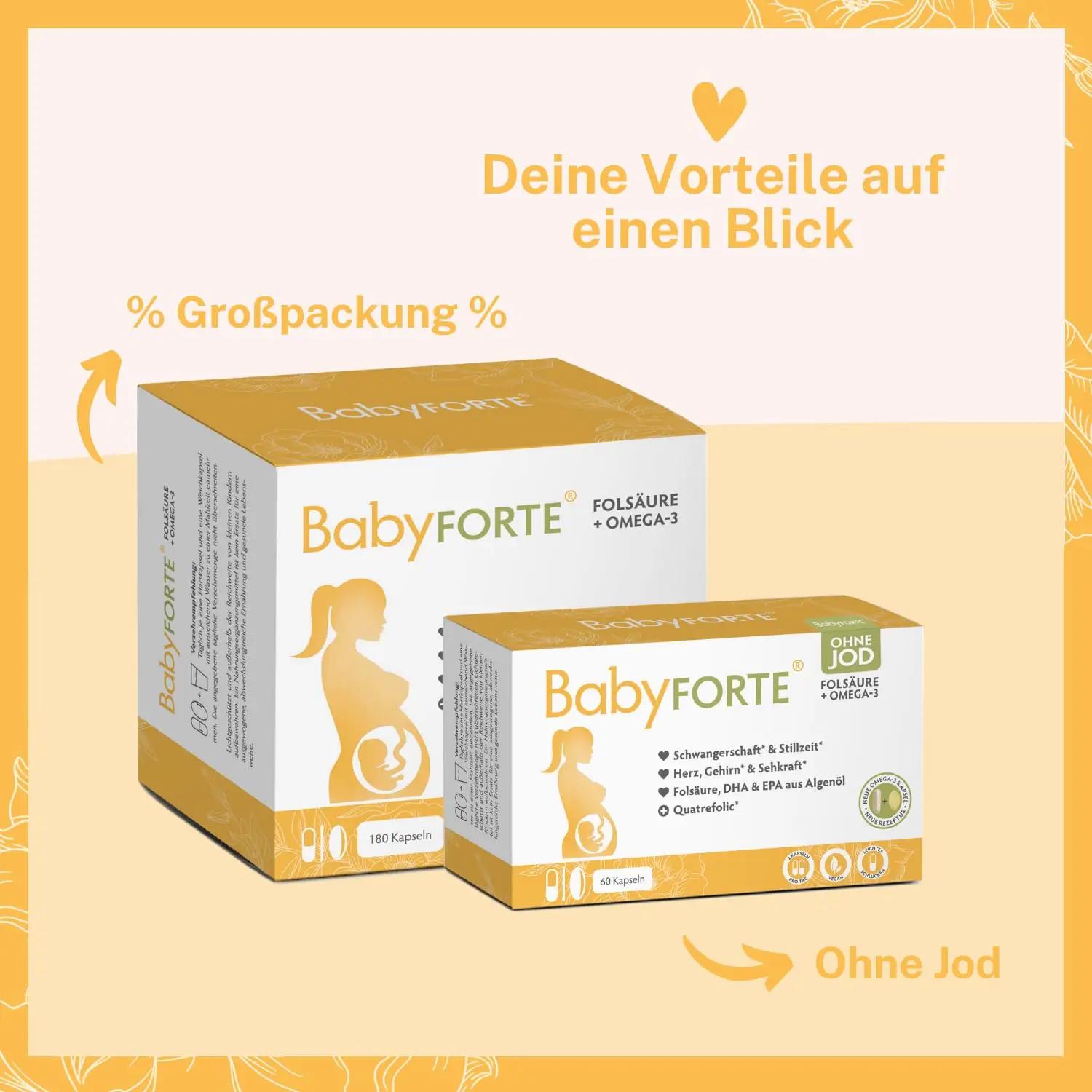 BabyFORTE rasedusvitamiinid folaat ja Omega-3 täiskomplekt – pilt 6