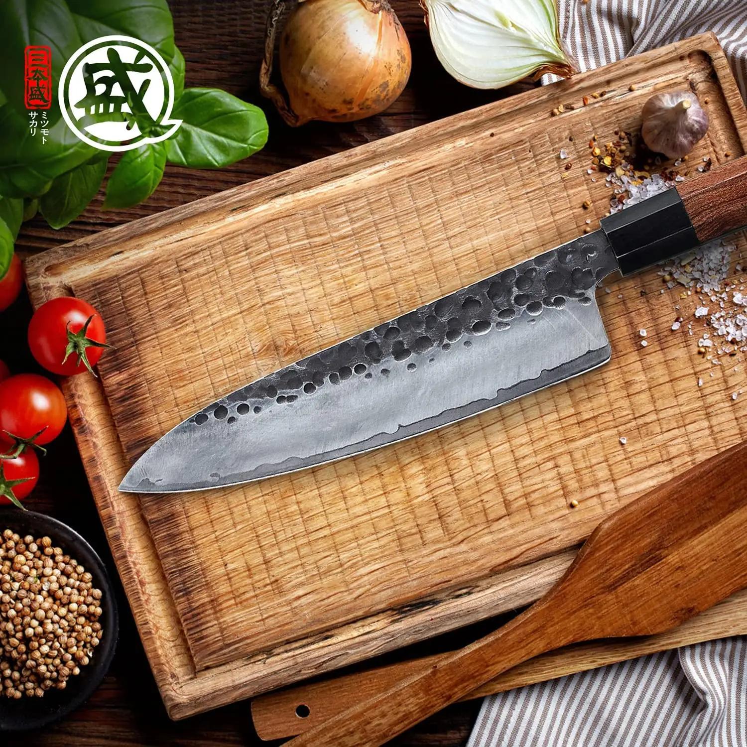 MITSUMOTO SAKARI roostevaba 22 cm Gyuto köögi nuga – pilt 8