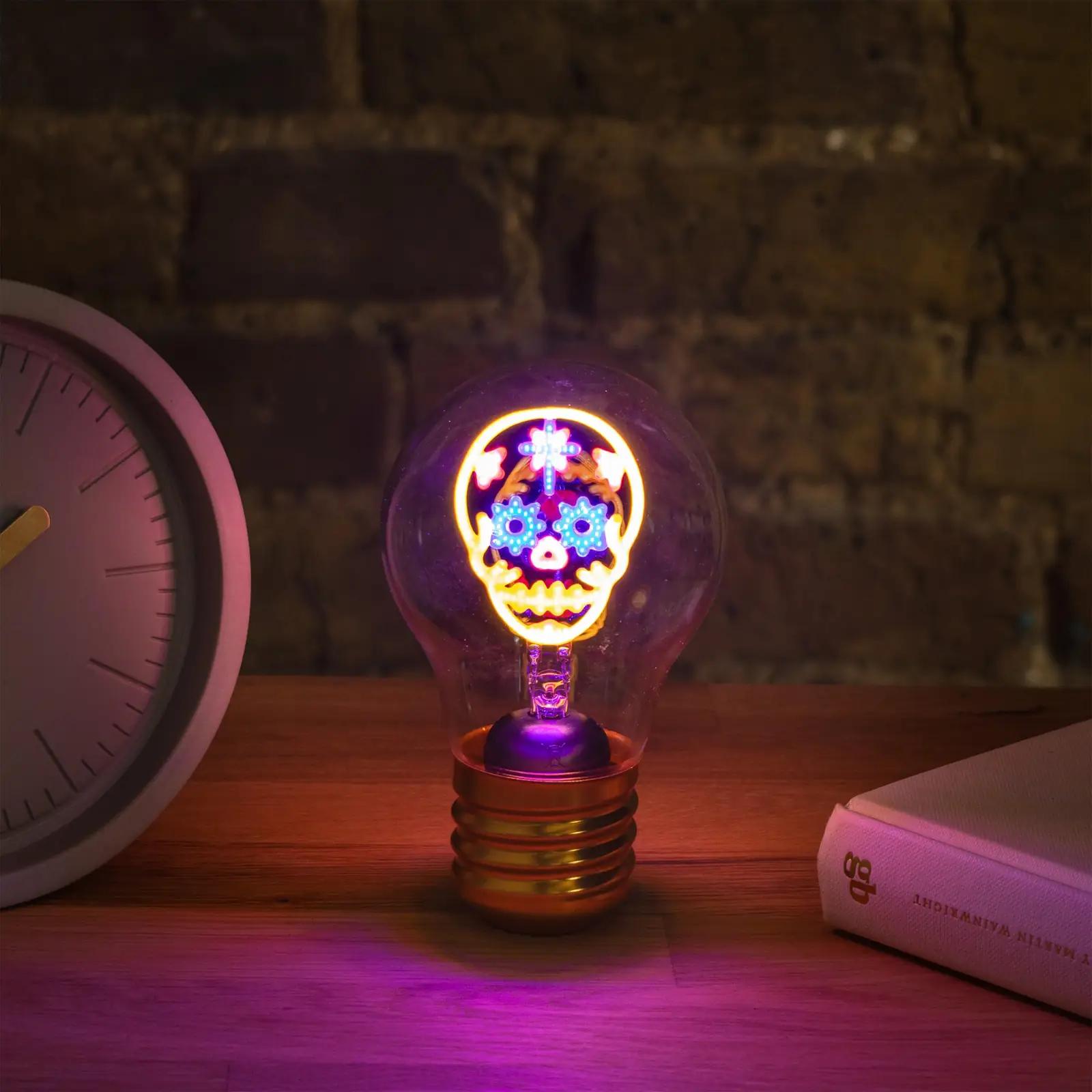 SUCK UK Totenkopf LED-lamp – kandva vintage-dekori efekt – pakend ja tarvikud