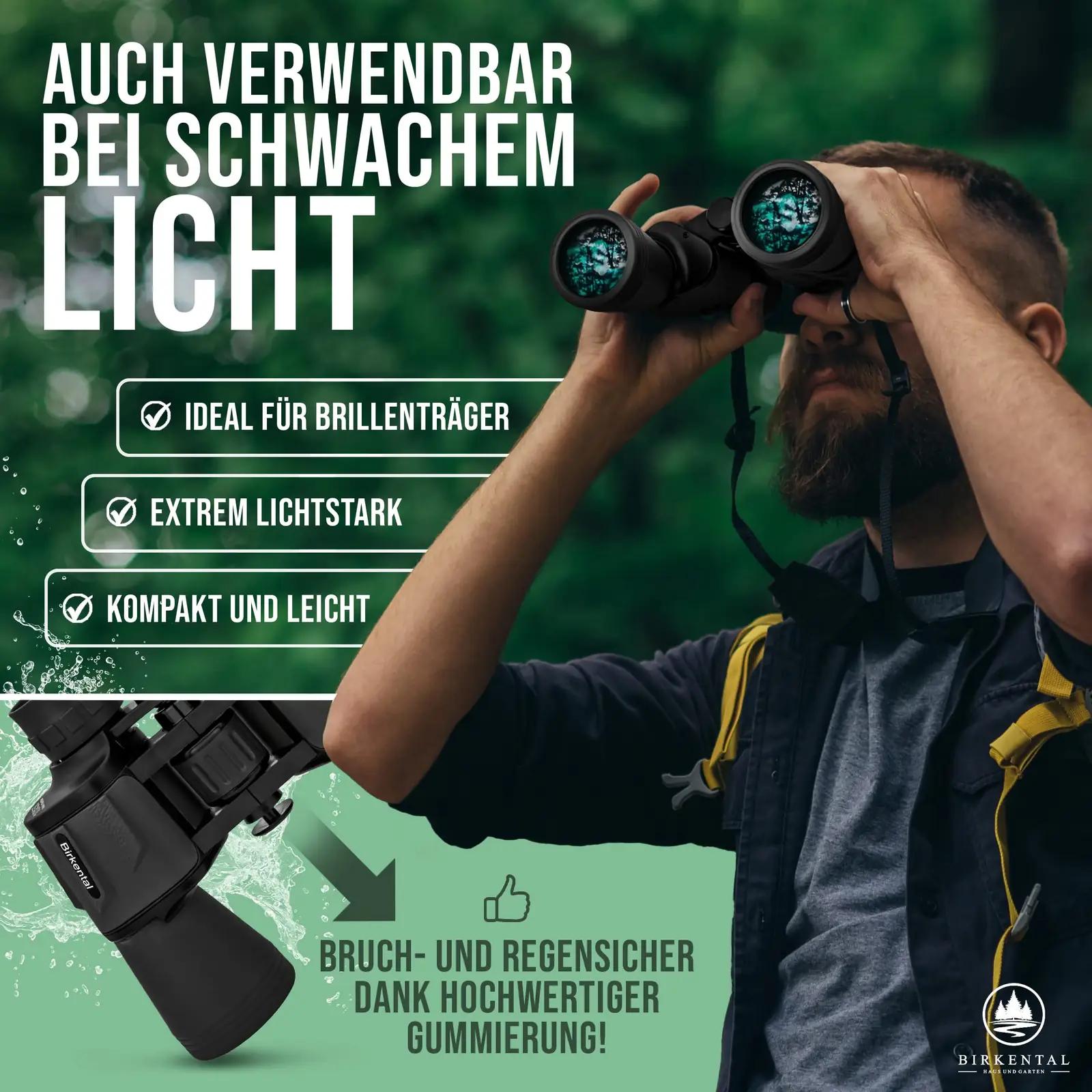 Birkental kergest ABS-ist matkakaugläät 10×50 – kasutusnäide