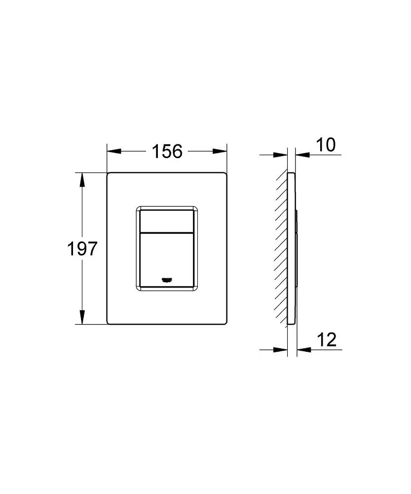 GROHE kroomitud WC-abikate, veesäästlik ja vastupidav – detailne vaade