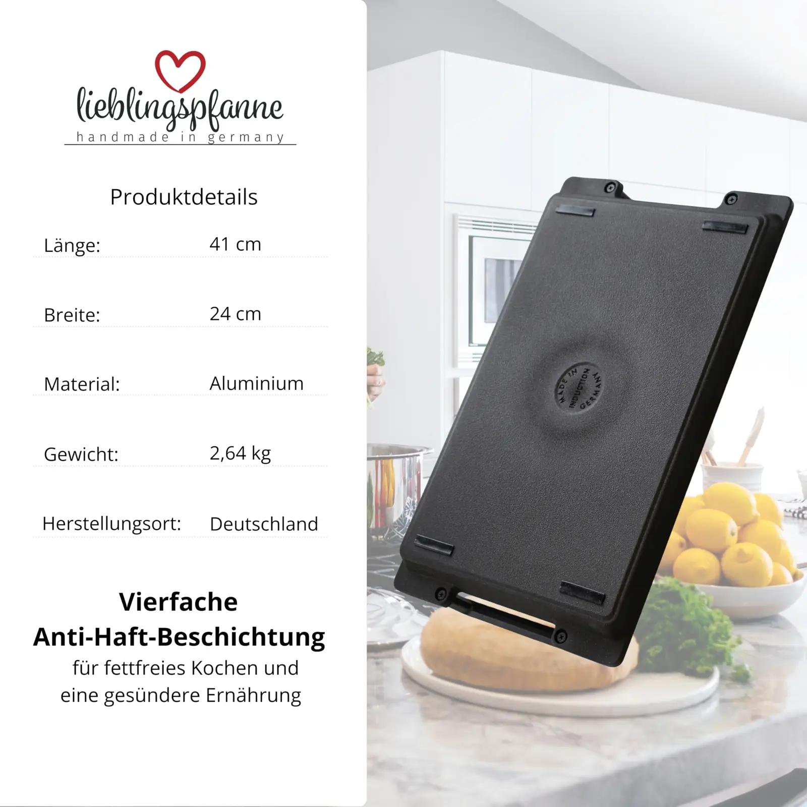 lieblingspfanne handmade in germany JCHOPEEECC grillpannid – detailne lähivaade