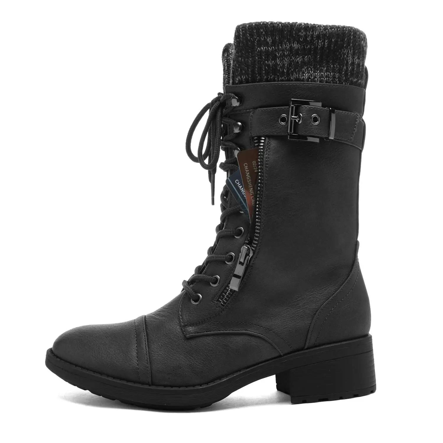 DREAM PAIRS 66885-AMAZON-BLACK-SZ-7 saapad – detailne lähivaade
