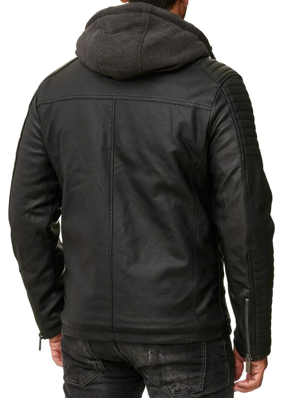 Redbridge kunstnahast biker-jope kapuutsiga – pilt 8