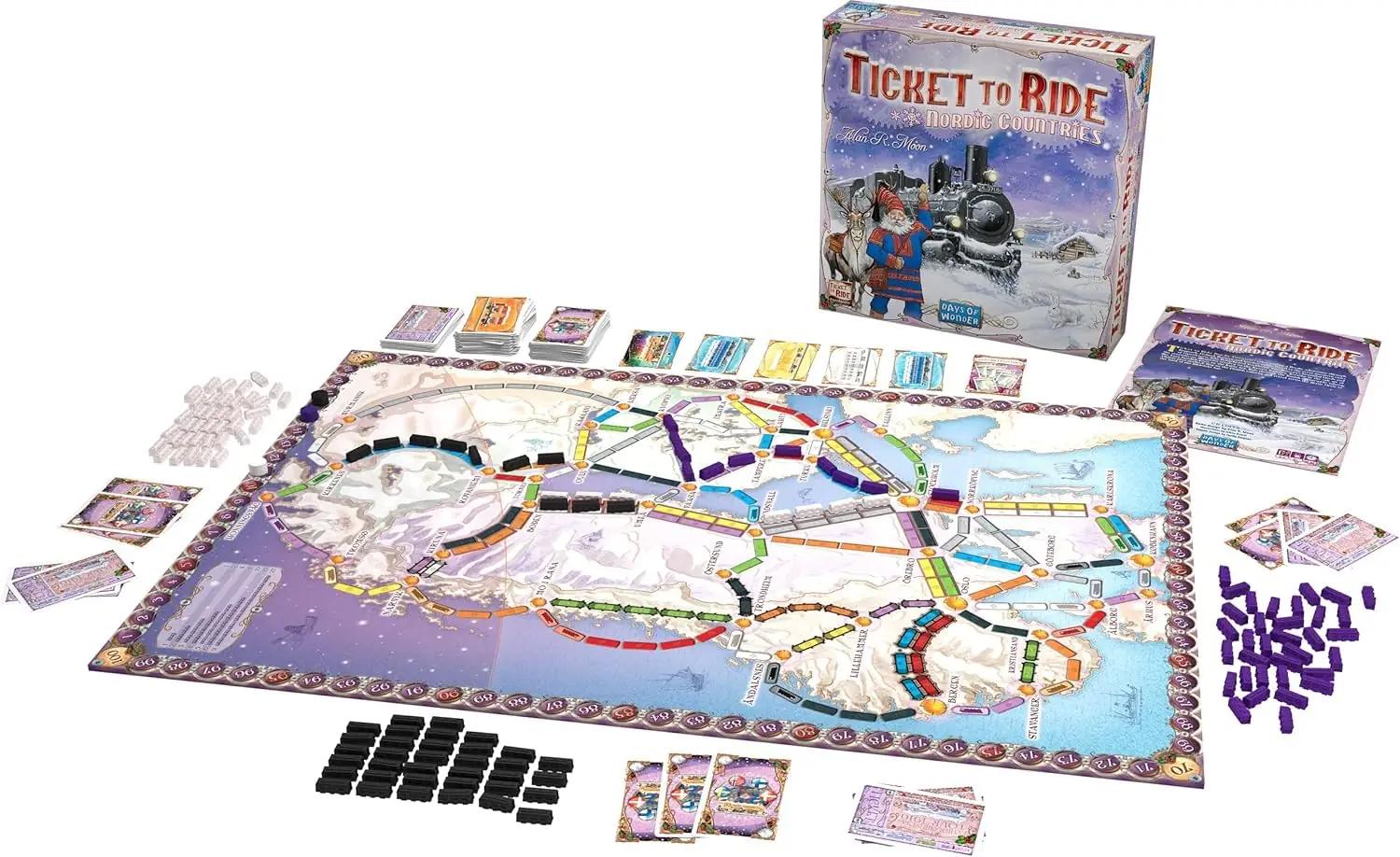 Days of Wonder paberist lauamäng – Ticket to Ride Nordic – kasutusnäide