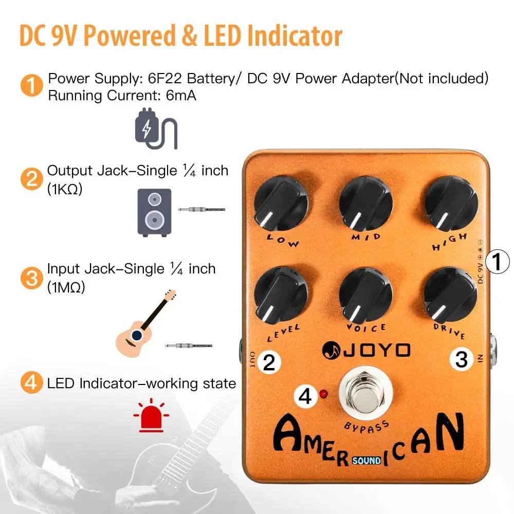 JOYO alumiiniumist amp-simulaator pedaal — soe Ameerika sound – pilt 6