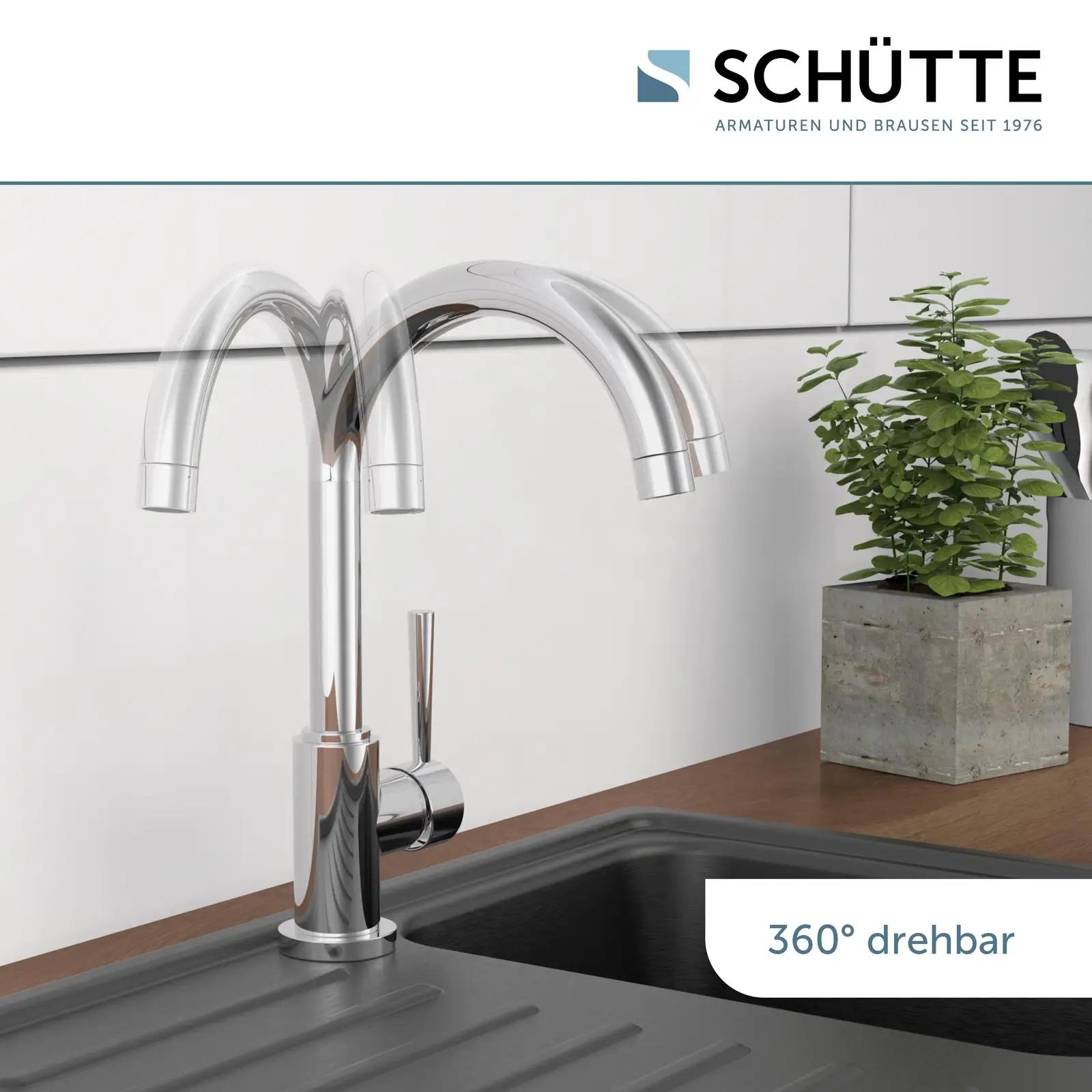 Schütte kroomitud köögisegisti Cornwall – vastupidav metall – pilt 8
