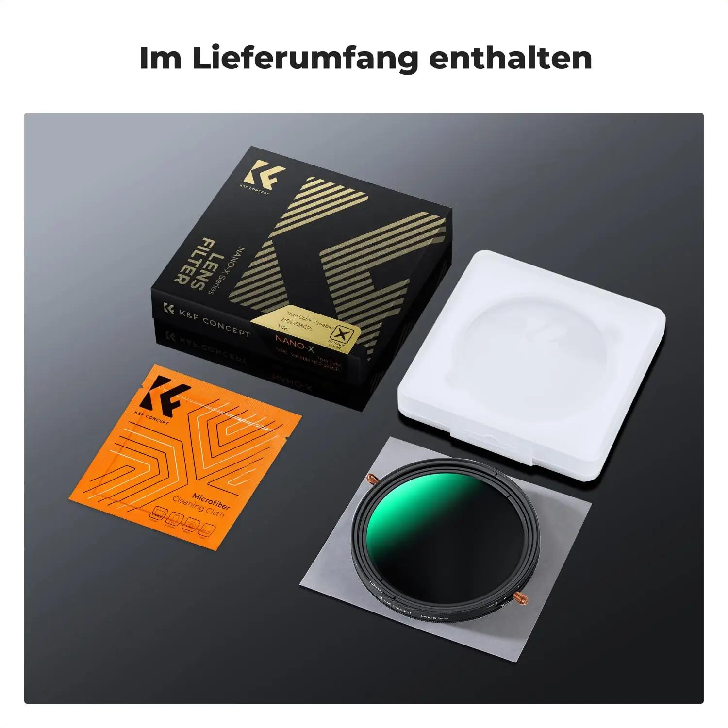 K&F CONCEPT 67mm klaasist polarisatsioon- ja ND-filter – pilt 8