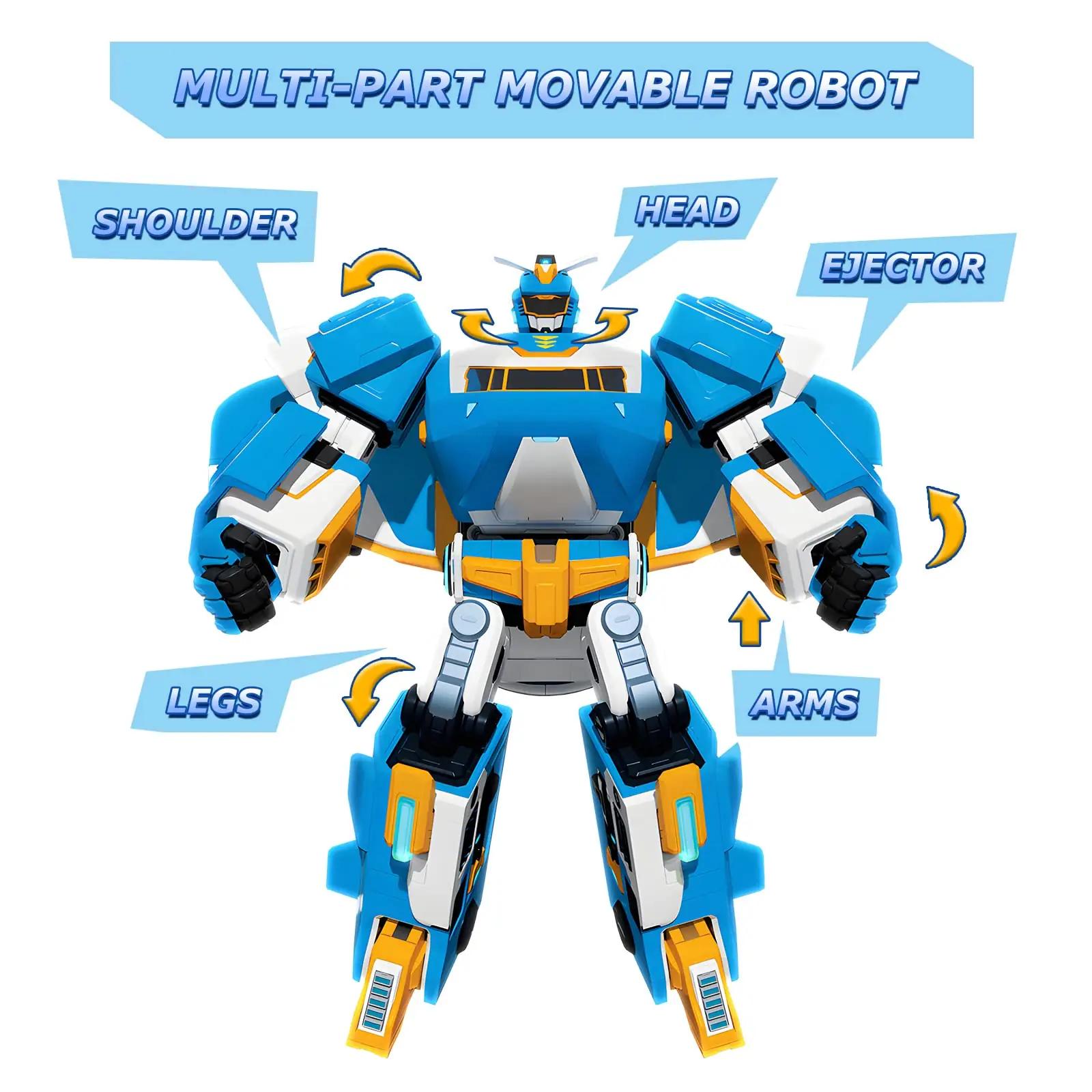 Super Wings sinine 3-in-1 muutuva robotiga mänguasi lapsele – pakend ja tarvikud