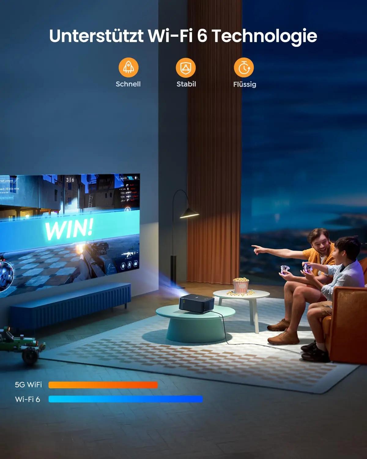 YABER elegantne kodukinoprojektor — terav Full HD pilt – pilt 8