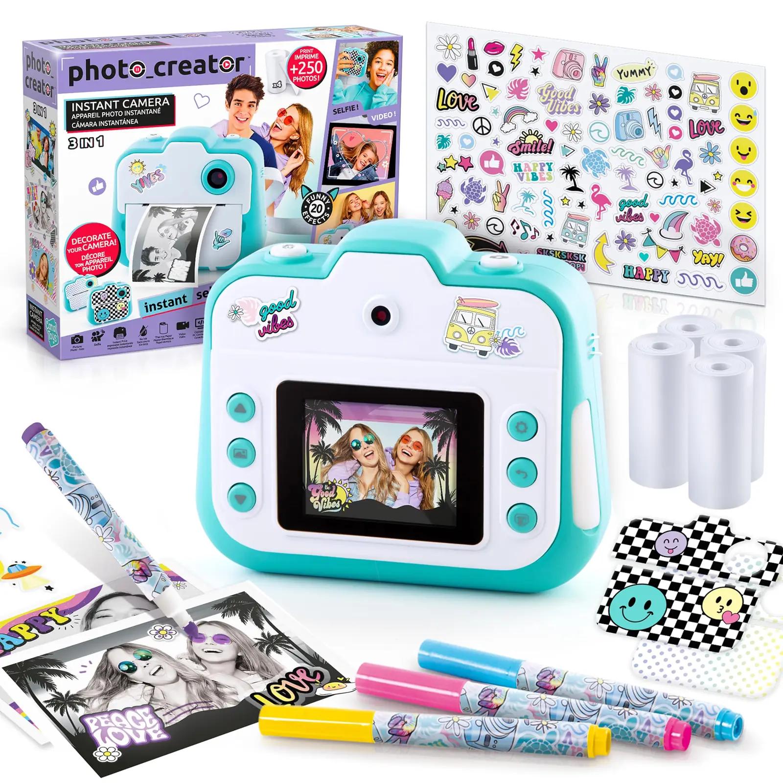 Canal Toys kerge fotokamber lastele – kohe trükkiv, turkoos