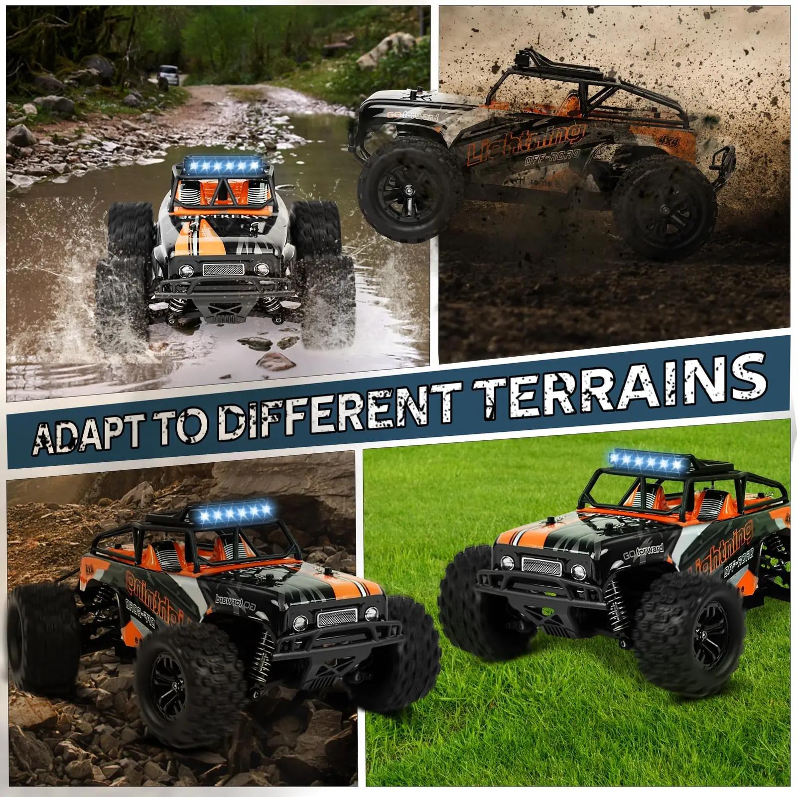 JOYTREKY vastupidav 1:18 RC monsterauto — kiire ja veekindel – pakend ja tarvikud