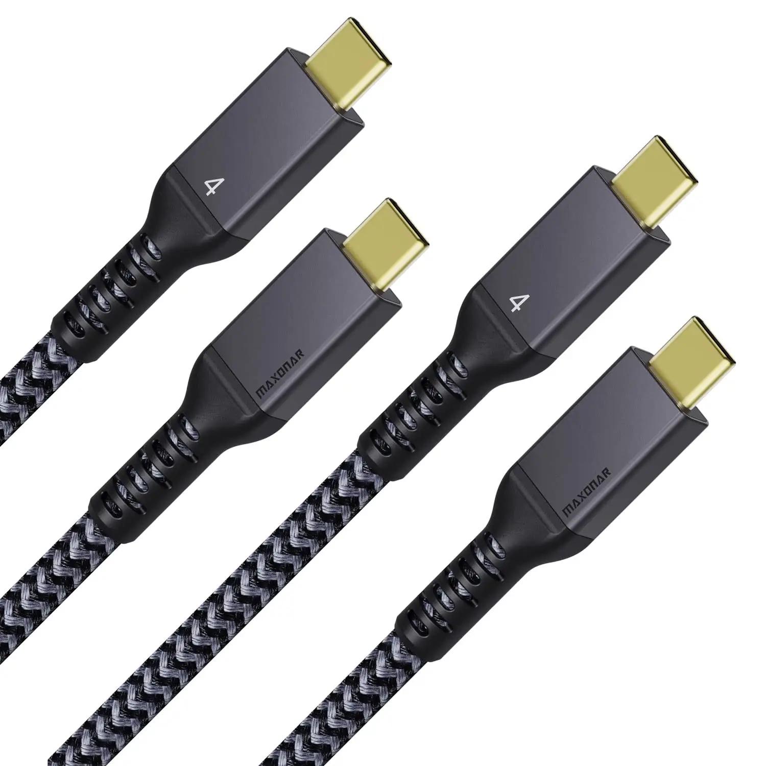 Maxonar tugev 2 m Thunderbolt 4 kaabel — kiire andmeedastus