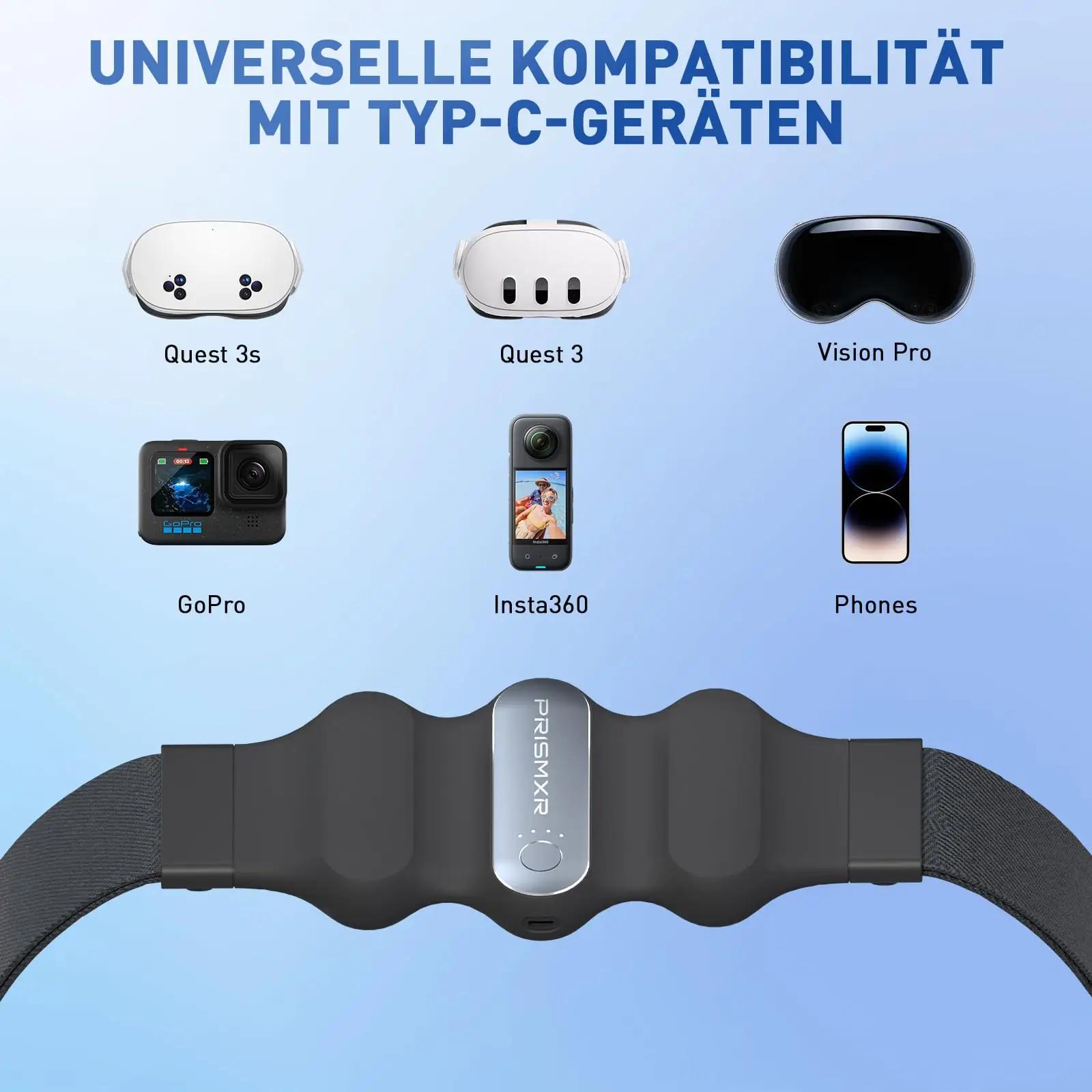 PRISMXR nutikas 10 000 mAh powerbank VR-seadmetele, hall – lisavaade