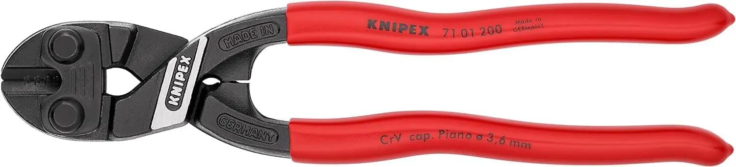 KNIPEX vastupidav kompaktside lõikur 200 mm — vastupidav materjal – pakend ja tarvikud