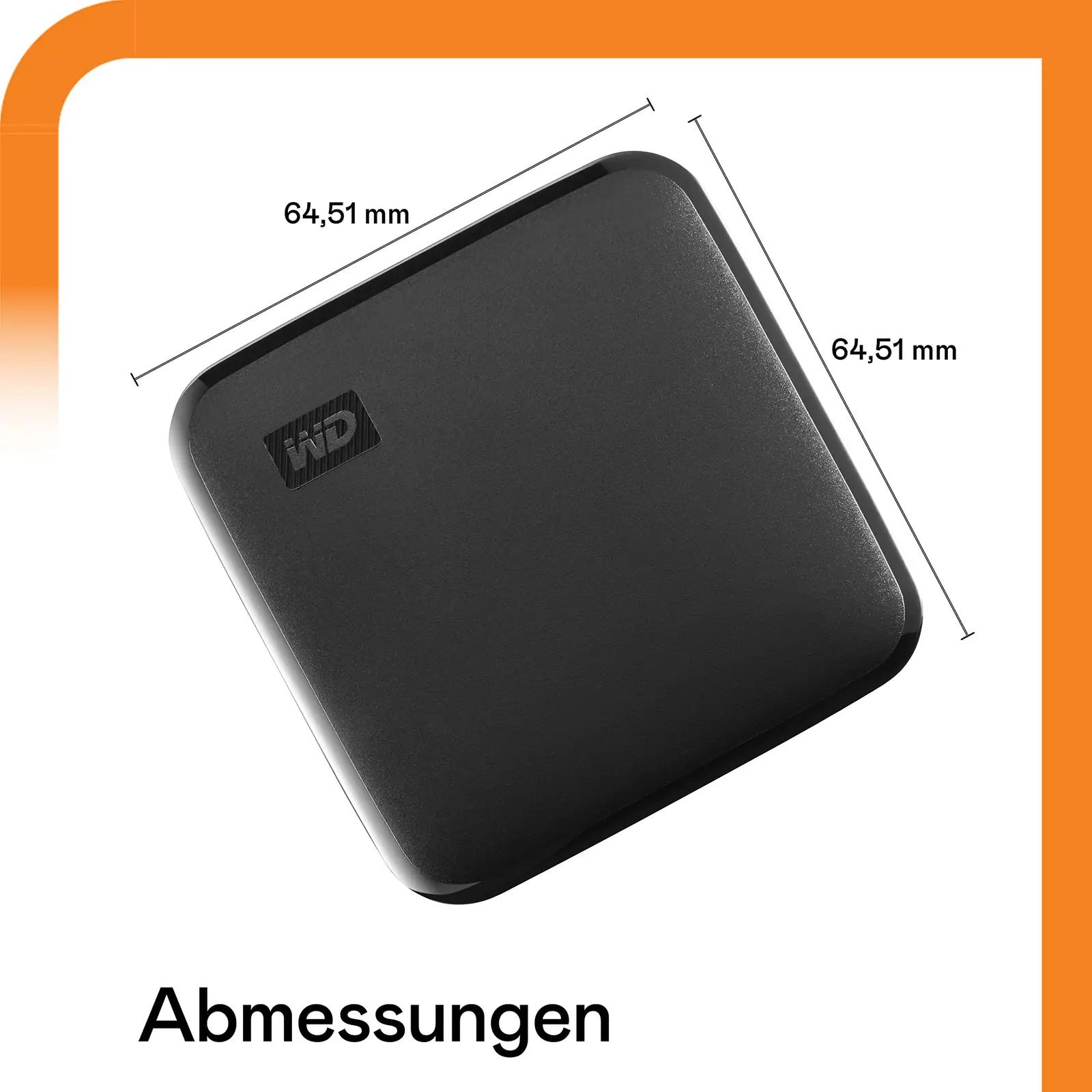 WD kaasaskantav 1 TB SSD — kiire ja vastupidav salvestus – pakend ja tarvikud