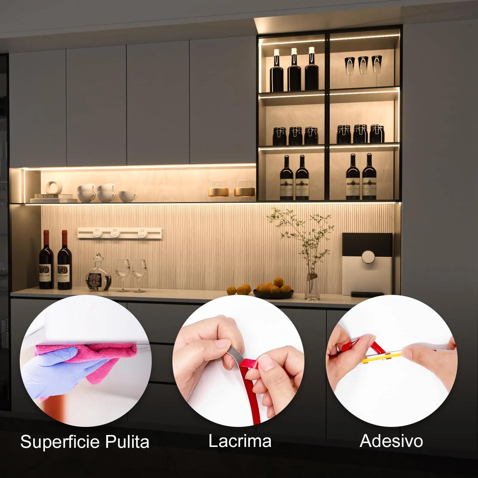 WOBANE naturaalne 3m LED-riba – soe valge ja paigaldus – pilt 6