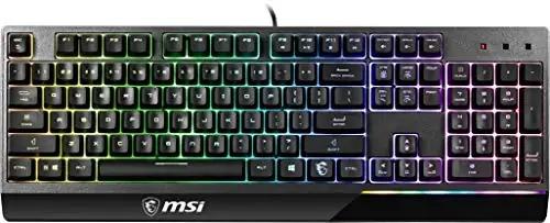 MSI mängurile sobiv veekindel klaviatuur RGB valgustusega – detailne vaade