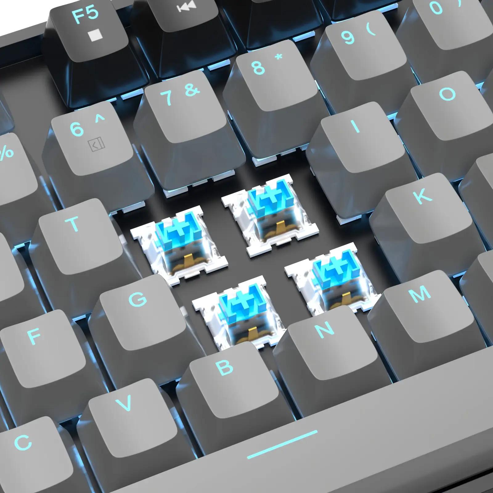 MageGee metallist 75% mehaaniline klaviatuur – detailne vaade