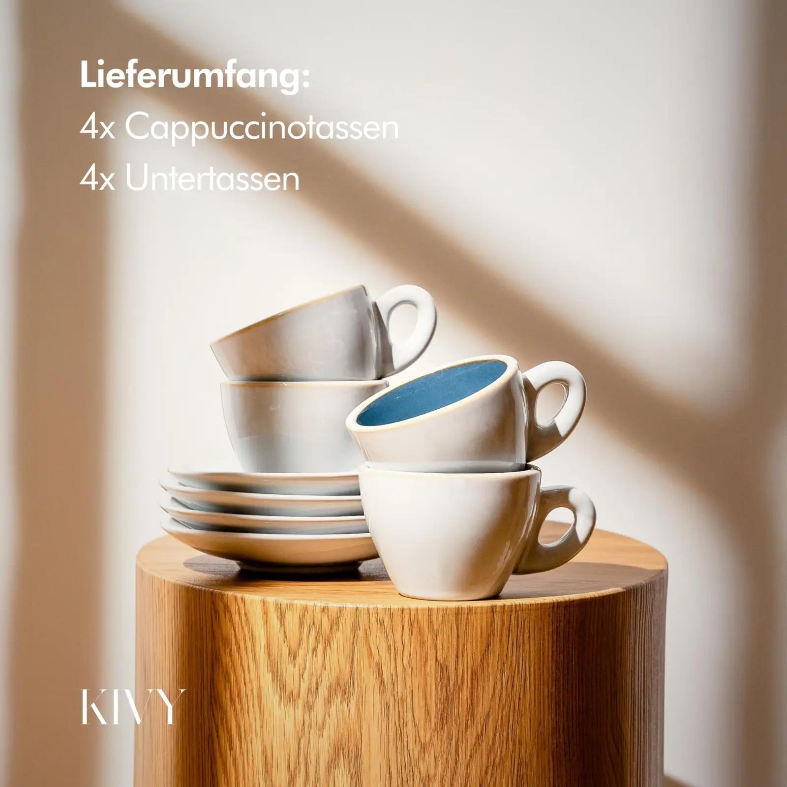 KIVY keraamiline cappuccino-tasside komplekt — paks sein – lisavaade