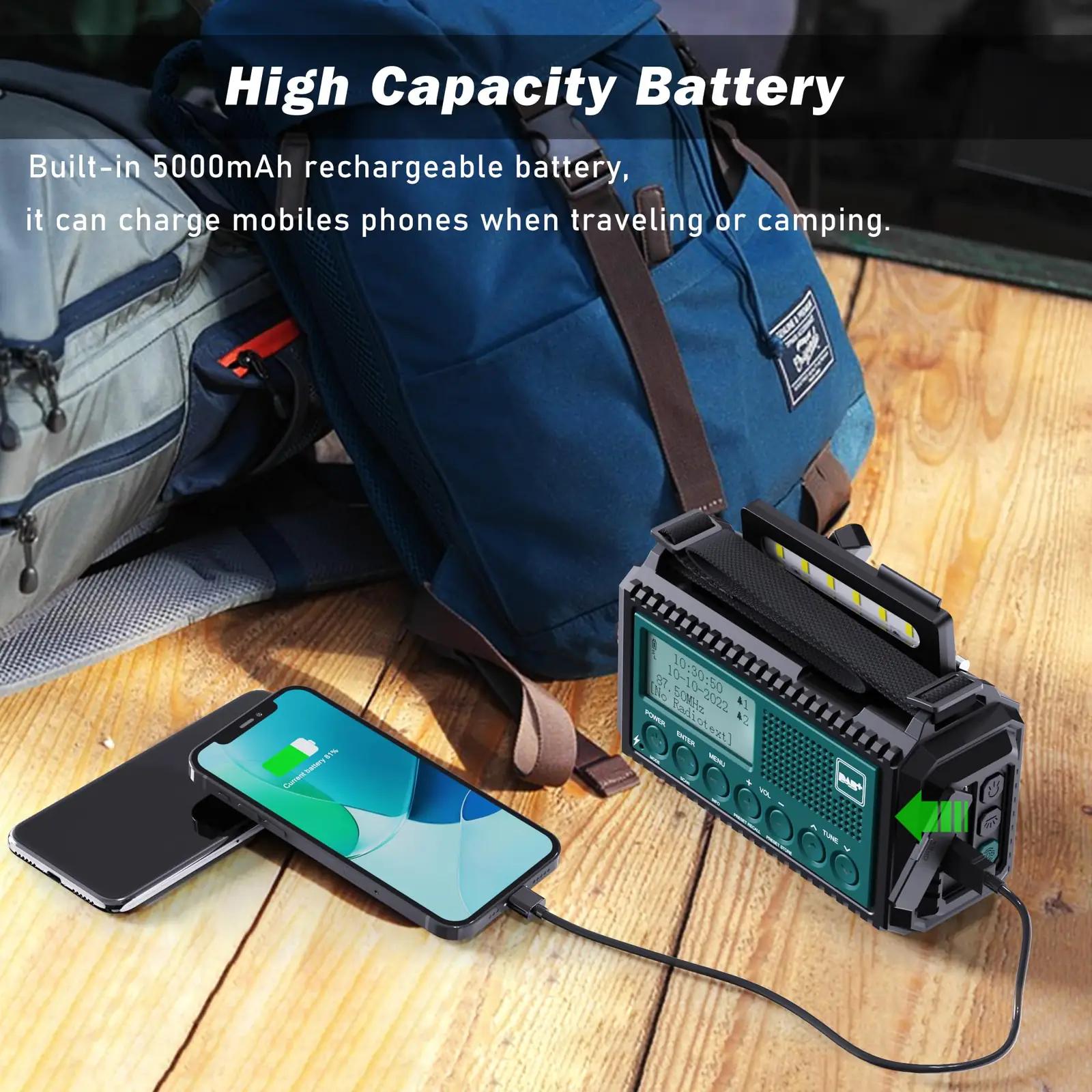 Mesqool vastupidav DAB+ hädaabi-raadio 5000mAh akut – lisavaade