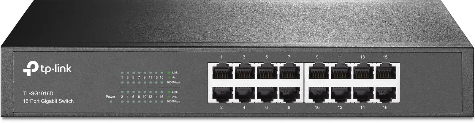 TP-Link TL-SG1016D arvutid ja lisatarvikud – detailne lähivaade