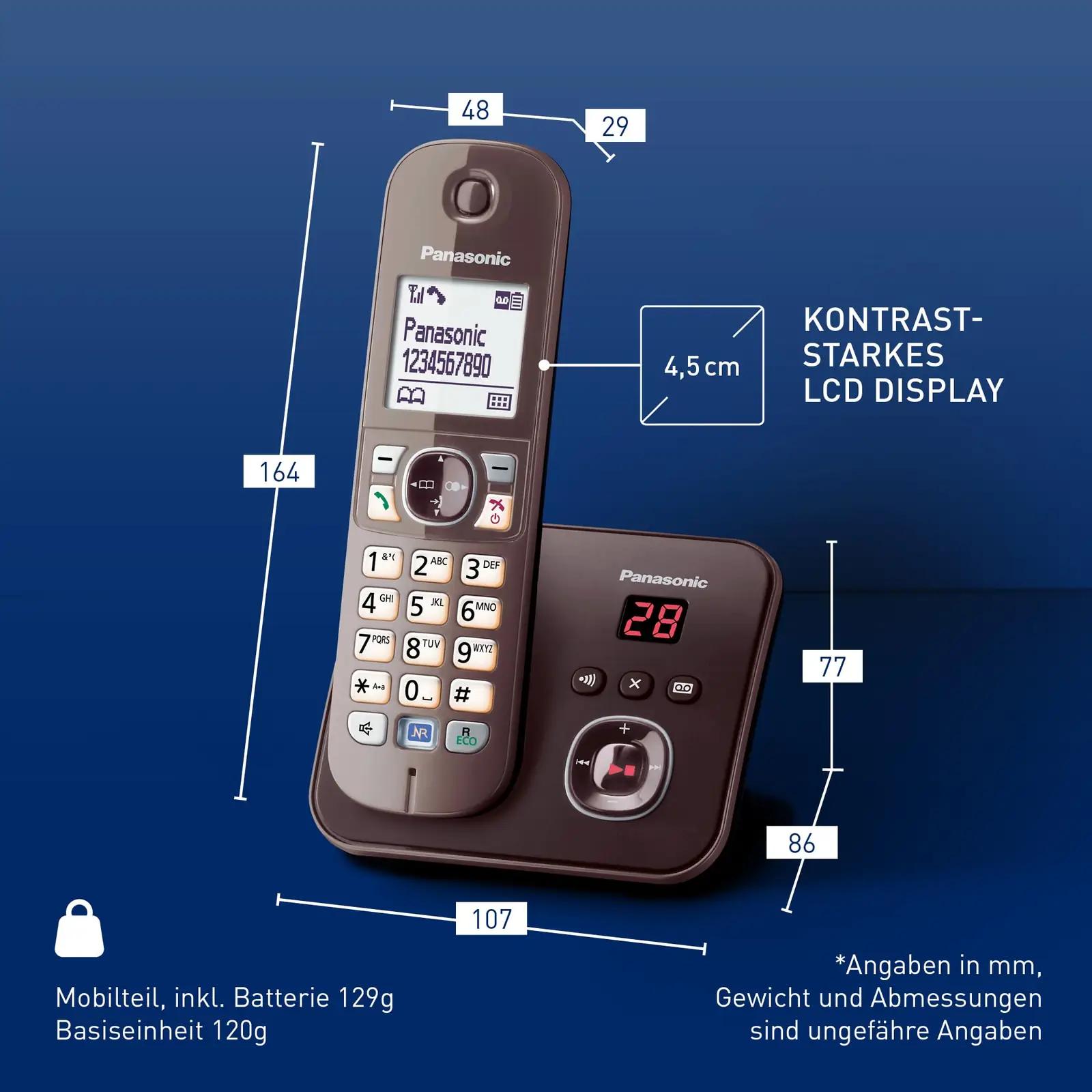 Panasonic nutikas metalltelefon koos vastajaga — mocca – pilt 6