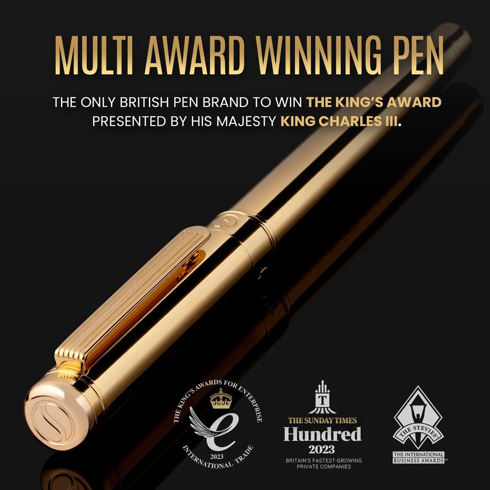 Scriveiner Classic-Gold-RB tintenroller – detailne lähivaade