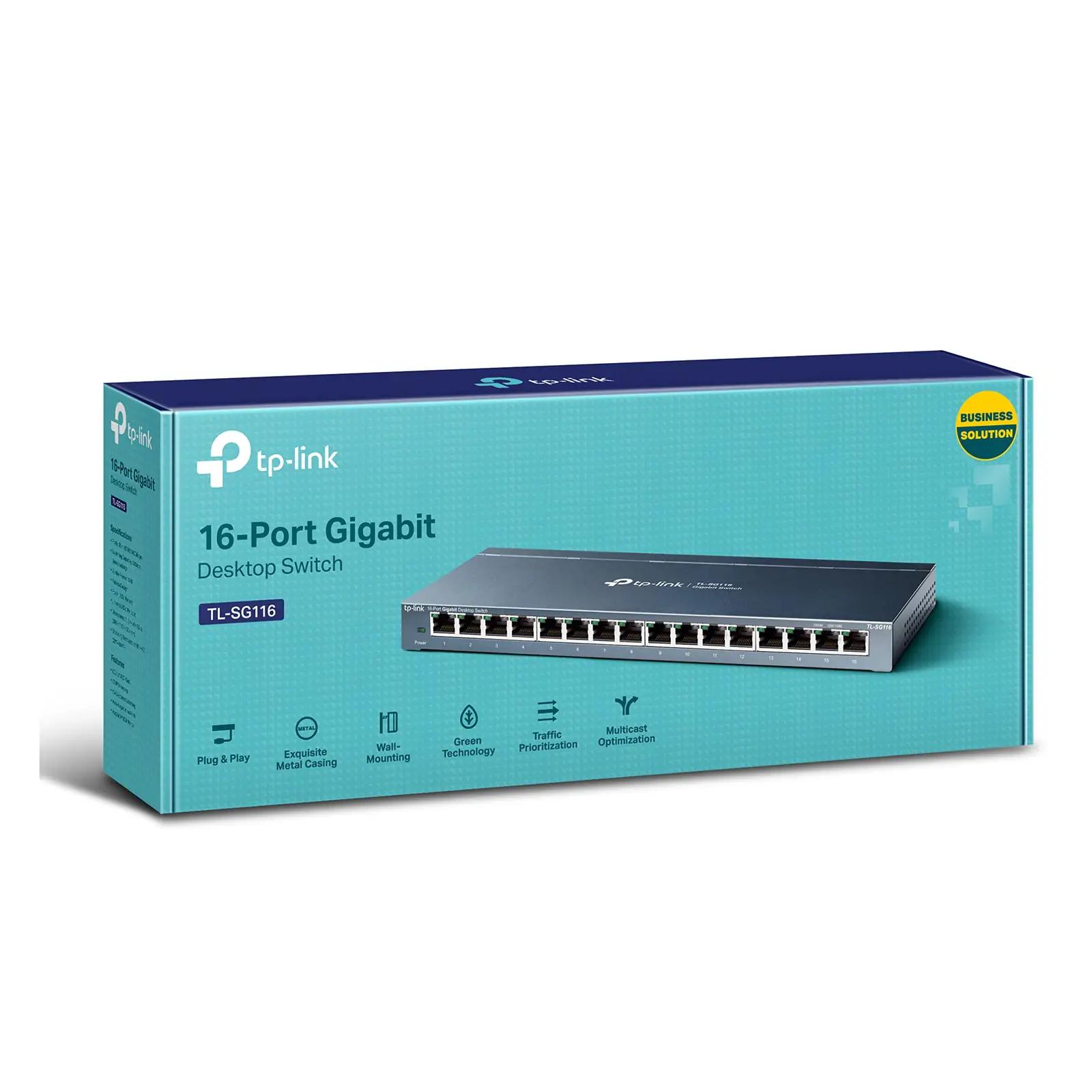 TP-Link metallist 16-port Gigabit switch — töökindel – lisavaade