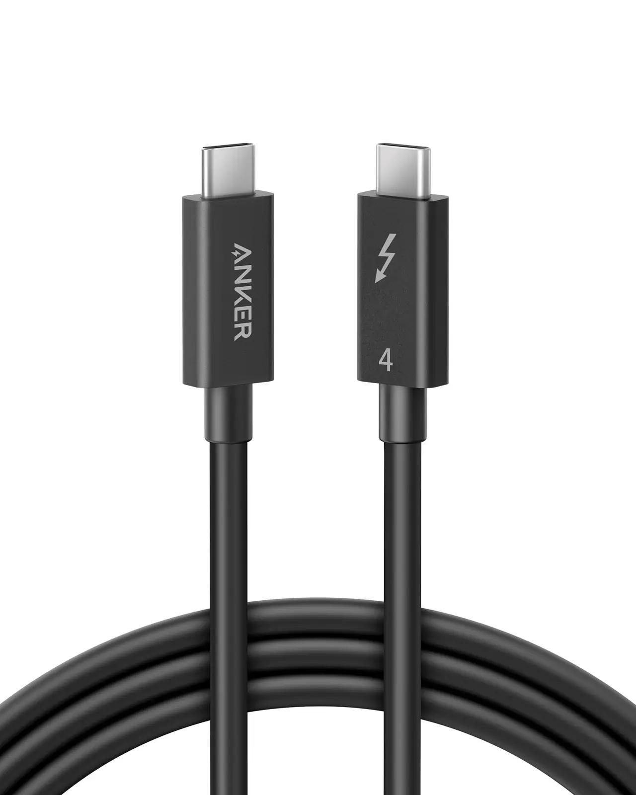 Anker tugev Thunderbolt 4 kaabel 2 m – kiire laadimine