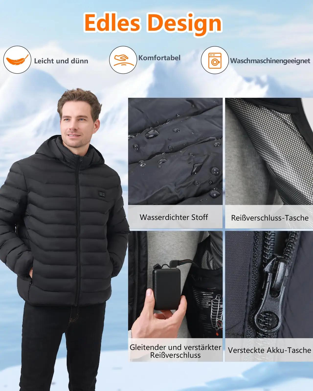 Mincoo soojendusega softshell-jope meestele – USB aku – pilt 6