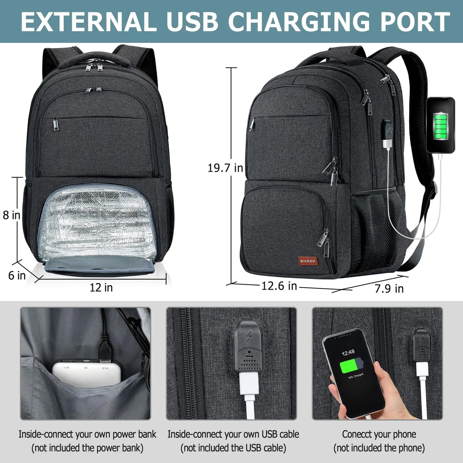 BIKROD vastupidav sülearvutikott 17,3″ USB-ühendusega – kasutusnäide
