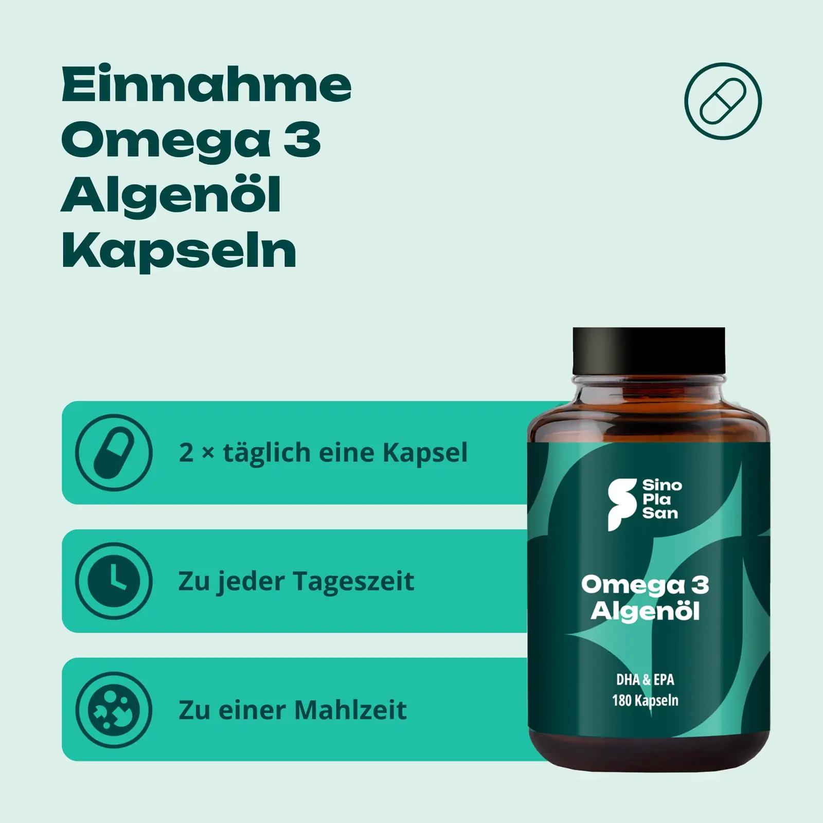 SinoPlaSan GmbH SinoPlaSan vegan Omega-3 algõli — kõrge DHA ja – kasutusnäide