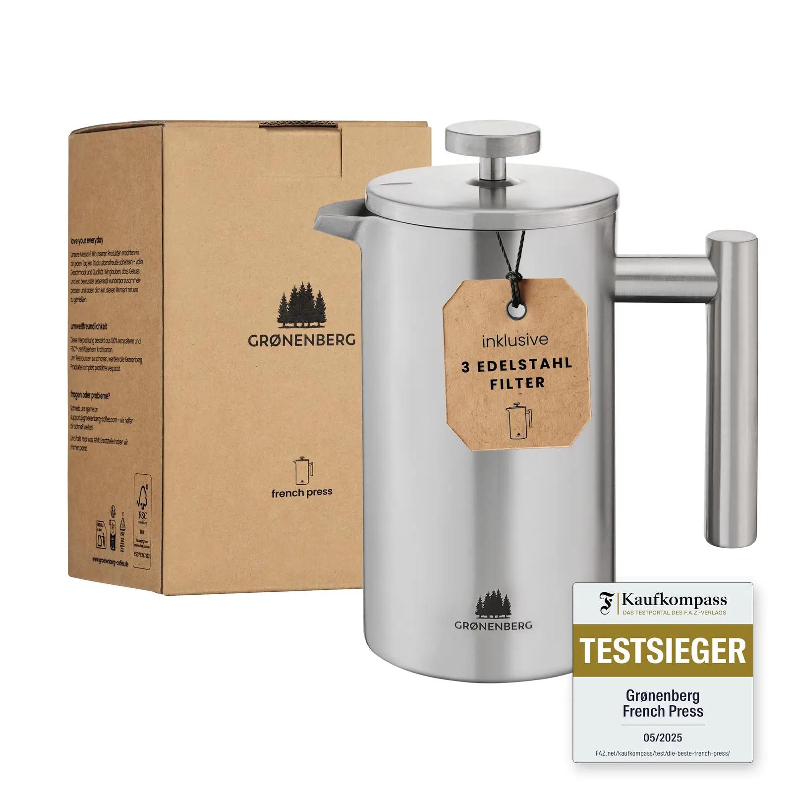 Groenenberg roostevaba French Press termo koos soojahoiuga