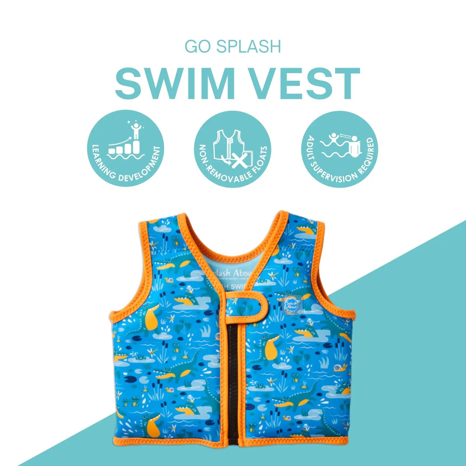 Splash About neopreenist ujumisvest Croc Creek 4–6 a. – pakend ja tarvikud