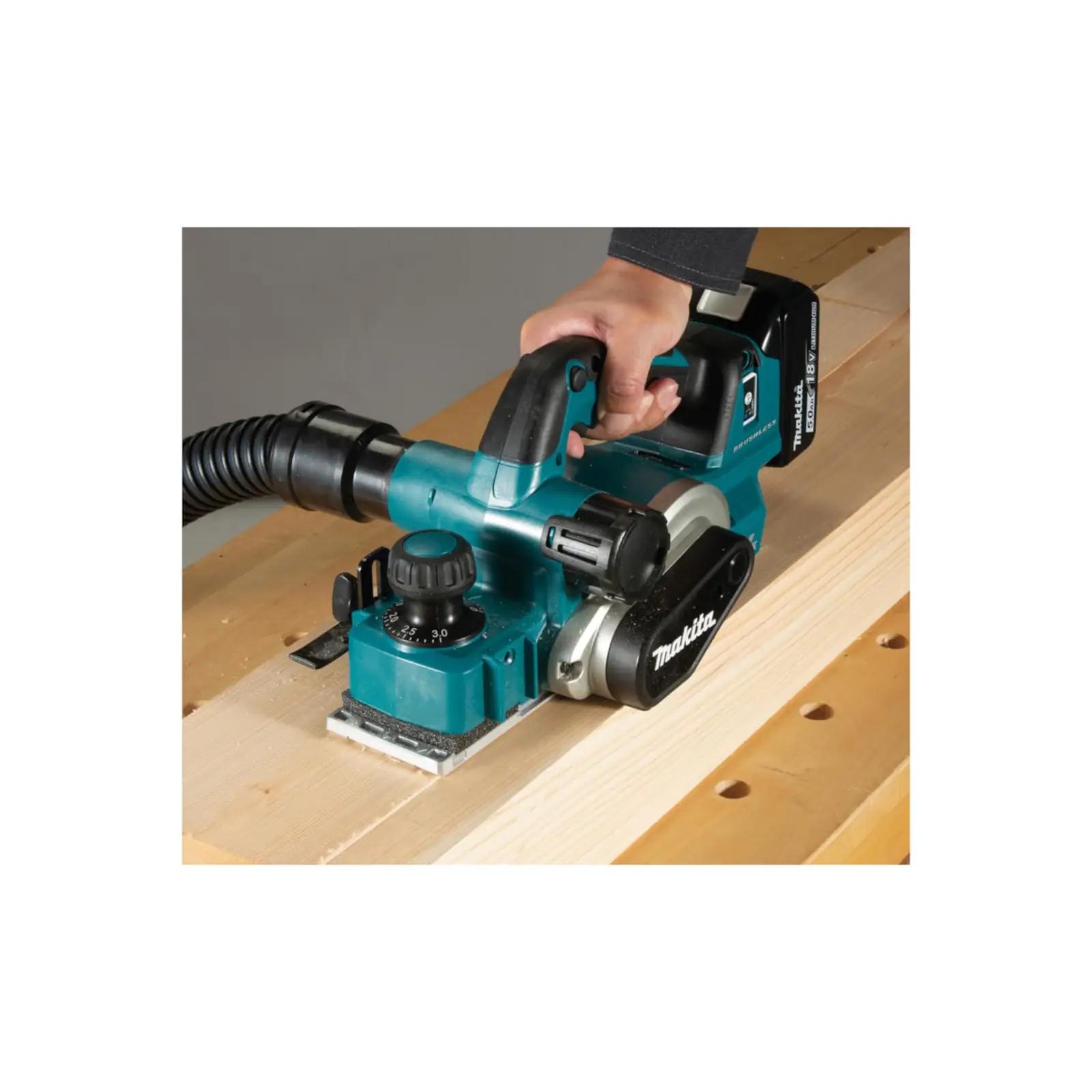 Makita vastupidav aku-hobel 82 mm — täpne siledus – lisavaade