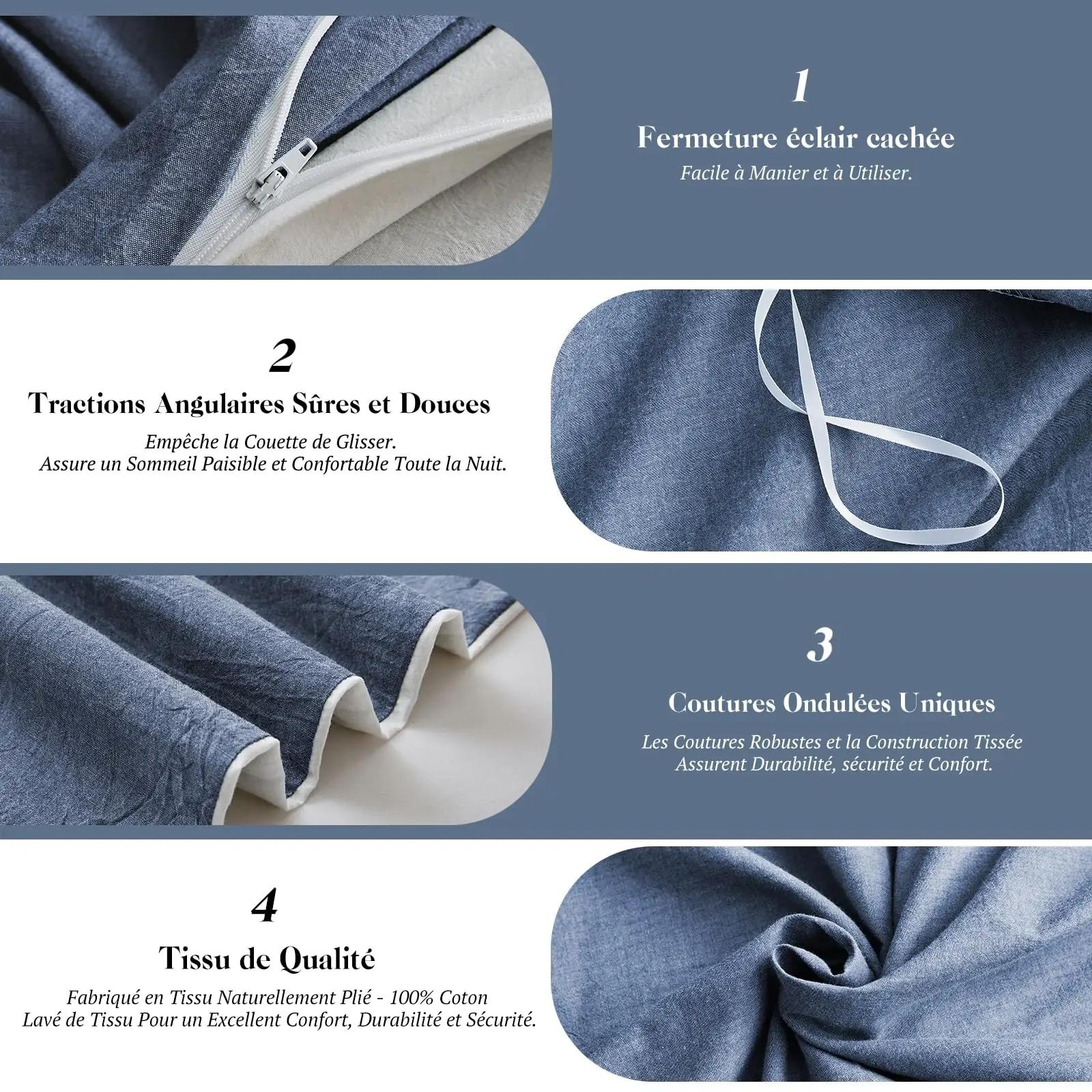SOULFUL puuvillane voodipesukomplekt Denim Blue – pilt 6