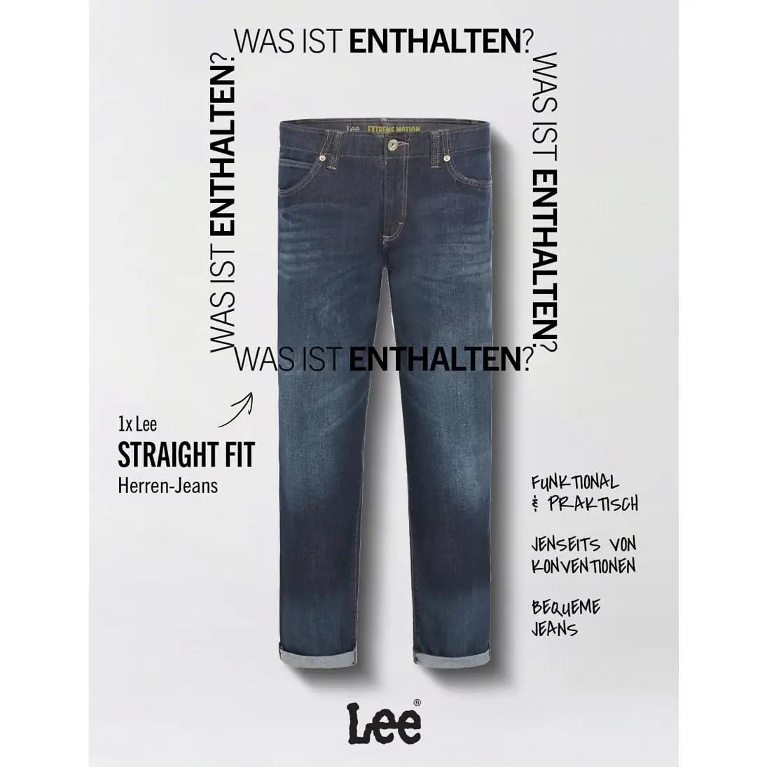 Lee mugavad klassikalised teksad – puuvillane istuvus 36W/32L – pilt 7