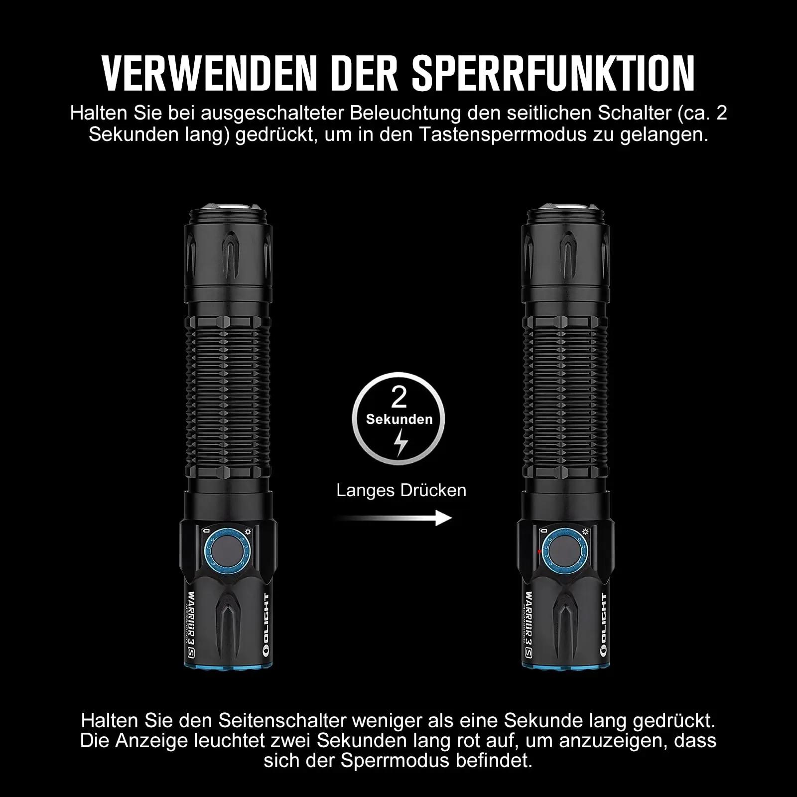 OLIGHT kvaliteetne taktikaline taskulamp — roostevaba, USB-laetav – lisavaade