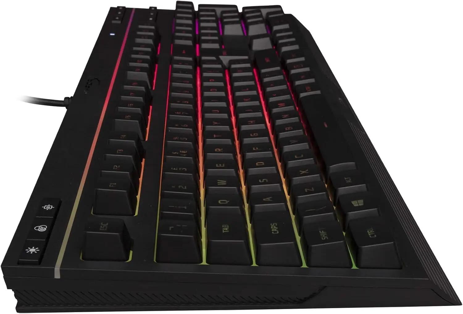 HyperX mugav membraantastatuur RGB valgusega kui kingitus – pakend ja tarvikud