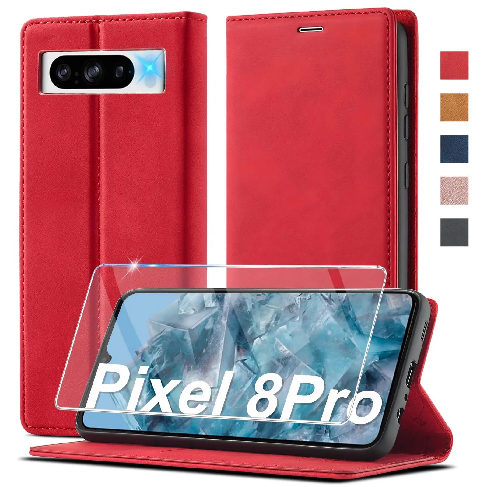 Ailicici kvaliteetne nahkne klapikkoor Google Pixel 8 Pro jaoks